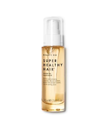 Super Healthy Hair Seven Oil Hair Elixir - A Nourishing Lightweight Hair Treatment For Frizz Control Softening & Strengthening