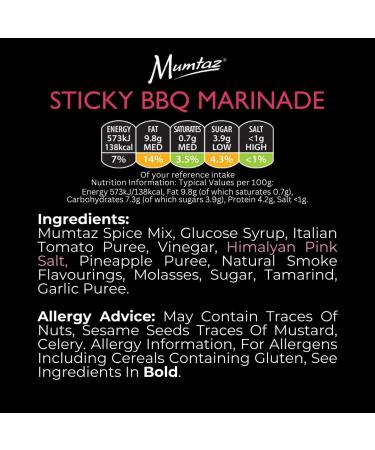 Mumtaz STICKY BBQ Marinade Sauce - Pack of 3x500g 15 Minute Magic Marinade Medium Spiced BBQ-Grill-Roast-Stir or Air fry All Natural Ingredients Gluten Free Vegan Friendly. - Buy Online on GoSupps.com