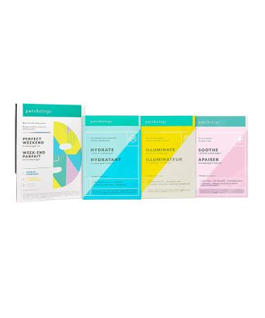 Patchology Perfect Weekend Facial Sheet Mask - Hyaluronic Acid & Firming Formula - Moisturizing and Hydrating Skin - 3 Count - Buy Online on GoSupps.com