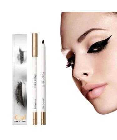 Gel Eyeliner Pencil Waterproof Gel Eyeliner Pencils Multiuse Eye Liner Pencils Black Brown with Sharpener Mild Formula Longwear for Women Girls Teksome