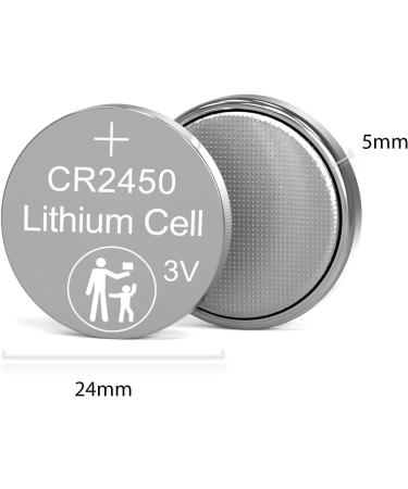 CR2450 3V Lithium Button Cell Battery DL2450 ECR2450 5029LC BR2450V 2450 3V Lithium Battery Coin Cell Batteries for Dive Computer Flameless Candles Thermometer 50PCS - Buy Online on GoSupps.com