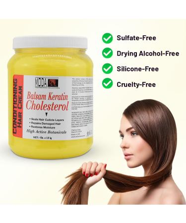 Buy MODA Cholesterol Deep Conditioning Hair Cream - Keratin Panthenol Collagen Jojoba Oil & Vitamin E - 64 Oz | International Shipping Available - Buy Online on GoSupps.com