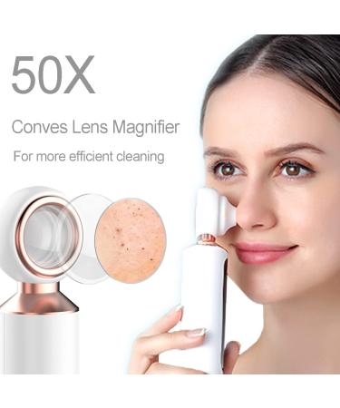 Blackhead Remover Vacuum with LED Magnifying Glass for Visible Nose Blackhead and White Acne Pore Cleaning - Suction Tool Kit - Buy Online on GoSupps.com
