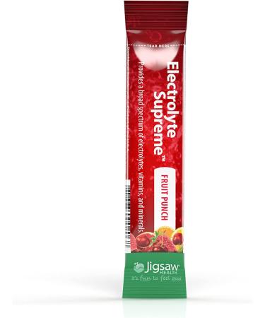 Jigsaw Health Electrolyte Supreme - 60 Fruit Punch Packets | Hydration & Energy Boost - Buy Online on GoSupps.com