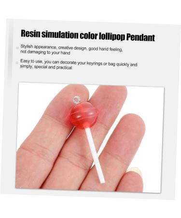 30 Pcs Lollipop Pendant Jewlery Lollipop Shape Keychain Pendants Lollipop Keychain Pendants Earrings 1.5X1.5X4.5CM Red - Buy Online on GoSupps.com