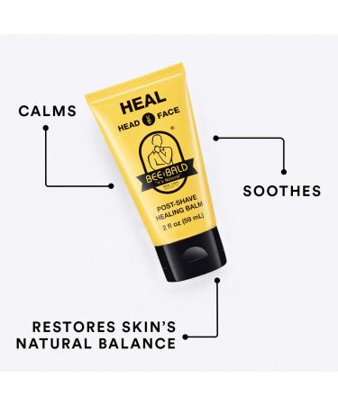 Bee Bald HEAL Post-Shave Healing Balm 2-Pack - Calms, Soothes, and Treats Skin Irritations - Buy Online on GoSupps.com
