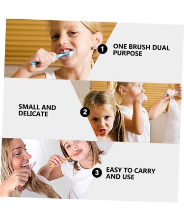 Frcolor 2-Pack Baby & Children's Toothbrush Set - Tongue Cleaners & Detergent - Safe Colorful Dental Care for Toddlers - Buy Online on GoSupps.com