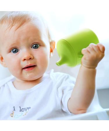 Silikong 8 Oz Silicone No Spill Sippy Cups for Toddlers and Babies - 2 Pack (Green/Blue) | Dishwasher & Microwave Safe - Buy Online on GoSupps.com