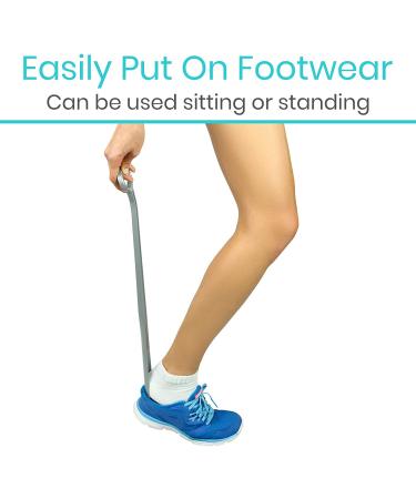 Vive 24 Long Handled Shoe Horn - Extended Reach Dressing Aid for Men, Women, Kids, Seniors, Handicap & Disabled - Extra Large Plastic Boot Horn - Buy Online on GoSupps.com