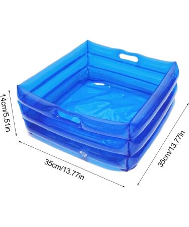 Djowyh Pool Foot Bath Portable Pool Foot Bath Multifunctional Inflatable Foot Basin Blue Foot Bath for Home Spa Portable Sink for Yard Beach Camping Pool Foot Sink - Buy Online on GoSupps.com