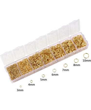 LANBEIDE 2296Pcs Gold Plated Jump Rings Box Set for Necklace Repair - 3mm to 10mm Jewelry Connectors and Chain Links - Buy Online on GoSupps.com