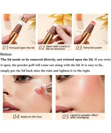 2# Cream Pink Liquid Contour Beauty Wand | Cream Blush & Highlighter with Cushion Applicator | Natural Super Silky Blush Stick & Face Bronzer | Beauty Light Wand - 1 count - Buy Online on GoSupps.com