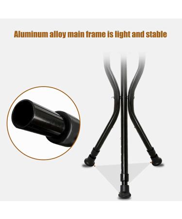 Folding Cane with Seat Lightweight Three-Legged Adjustable Walking Stick with LED Light for Seniors Outdoor Travel Aids - Buy Online on GoSupps.com