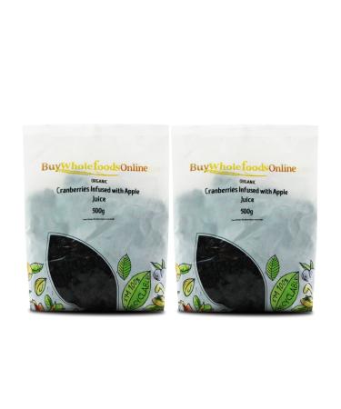 Organic Dried Cranberries Infused with Apple Juice 1kg (BWFO)
