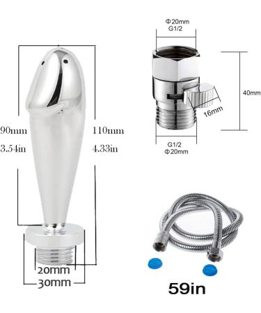 Shower Douche Enema Kit - 5 Hole Cleansing System with Regulator & 59-Inch Hose for Optimal Hygiene - Buy Online on GoSupps.com