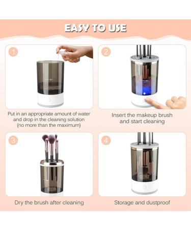 carrub 2Piece Electric Makeup Brush Cleaner Automatic Cosmetic Brush for All Size Beauty Makeup Brushes Set - Buy Online on GoSupps.com