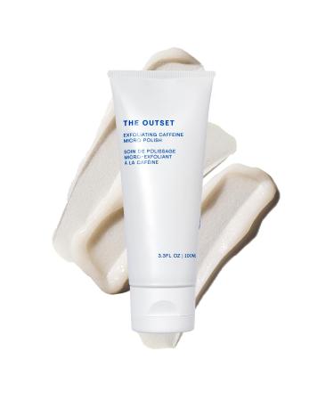 The Outset Exfoliating Caffeine Micro Polish - Gentle Fragrance Free Physical Face Scrub for Everyday - Awakening Smoothing - Clean Vegan Gluten Free - All Skin Types Sensitive Skin - 3.3 fl oz