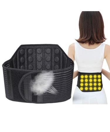 Self-Heating Lumbar Brace with 21 Magnets - Magnetic Therapy Back Support Belt for Men & Women - Heat Relief for Lower Back Pain - Black Size Large - Buy Online on GoSupps.com