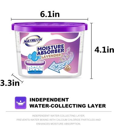 NATRUTH Lavender Scented Moisture Absorbers - 10.5OZ 12-Pack | Portable Closet Dehumidifier & Odor Eliminator for Homes Bathrooms Boats - Buy Online on GoSupps.com