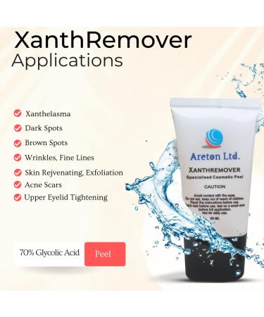 XanthRemover 70% Glycolic Acid Peel Gel | Improve Xanthelasma, Brown Spots, Dark Spots | Upper Eyelid Tightening | Anti-Aging Treatment - Buy Online on GoSupps.com