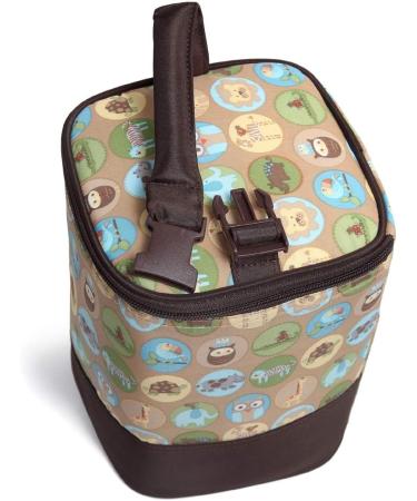 Insulated Baby Bottle Cooler Bag with Hanging Strap - Animals Print | Fits 4 Baby Bottles - Buy Online on GoSupps.com