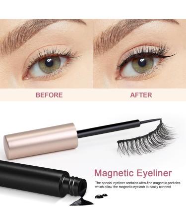 5 Pairs Boxed Magnetic Eyeliner False Eyelash Set Magnetic False Eyelash with Eyeliner with Tweezers Easy to Wear (2) - Buy Online on GoSupps.com