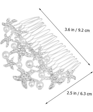 DOITOOL Tiara Wedding Hair Comb Pearl Hair Comb Bridal Headdress Wedding Headpiece Bride Alloy Hair Accessories - Buy Online on GoSupps.com