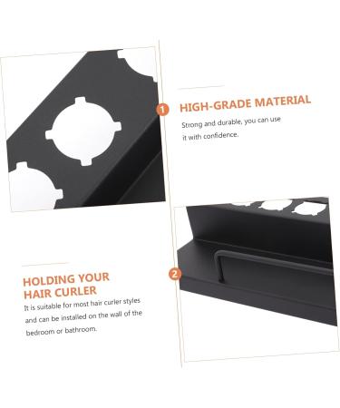 DRESSOOS Curling Iron Rack Blow Dryer Stand Hair Curler Wall Holder Hair Curler Rack Black Stainless Steel - Buy Online on GoSupps.com