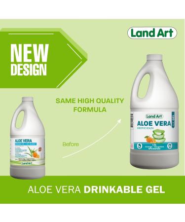 Pure Aloe Vera Drinkable Gel Orange-Tangerine 1.5L - for Heartburn Relief & Acid Reflux - Cold-Processed - from Organic Fresh Leaves - Made in Canada - Buy Online on GoSupps.com