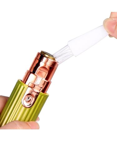 2 in 1 Electric Eyebrow Trimmer for Women - Painless Facial Hair Removal Mini Razor (Green) | Portable Eyebrow Epilator for Perfect Makeup - Buy Online on GoSupps.com