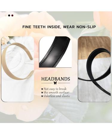 Shop 3-Pack Satin Hard Headbands | Slipproof Hair Bands for Women | Perfect Gift for Wife or Girlfriend - 2.5 cm Wide - Buy Online on GoSupps.com