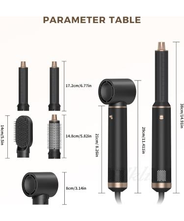 5 in 1 Blow Dryer Brush - Upgraded Hair Straightener & Curling Brush for Smooth Voluminous Hair | International Shipping - Buy Online on GoSupps.com