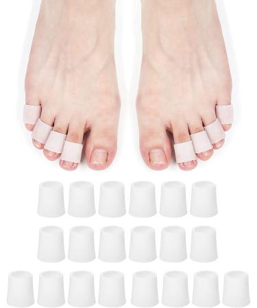 WLLHYF 20 Pieces Gel Toe Protectors - Breathable Toe Covers for Bunion Overlap Toe Hammer Toes - White Toe Sleeves for Pain Relief - Buy Online on GoSupps.com