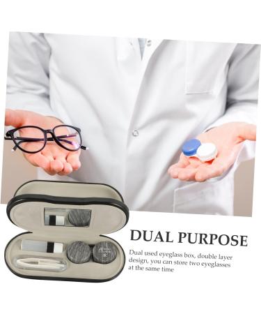 Goohochy 2-in-1 Portable Glasses & Contact Lens Case - Travel Organizer for Eyewear - Buy Online on GoSupps.com