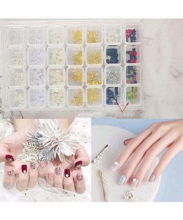 28-Grid Nail Nail Steel Beads Nail Art Cellphone For Case Ornament For Nail Art Decoration Jew 28-grid Nail Nail Steel Beads Nail Art For Nail Art - Buy Online on GoSupps.com