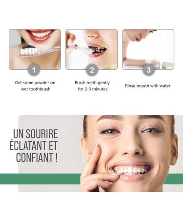 Natural Charcoal Tooth Whitening Powder - Activated Carbon for Whiter Teeth & Effective Cleaning - Buy Online on GoSupps.com