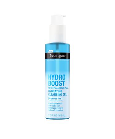 Neutrogena Hydro Boost Fragrance-Free Hydrating Facial Cleansing Gel with Hyaluronic Acid, Daily Foaming Face Wash Gel & Makeup Remover, Lightweight, Oil-Free & Non-Comedogenic, 5.5 fl. oz Fragrance Free Cleanser