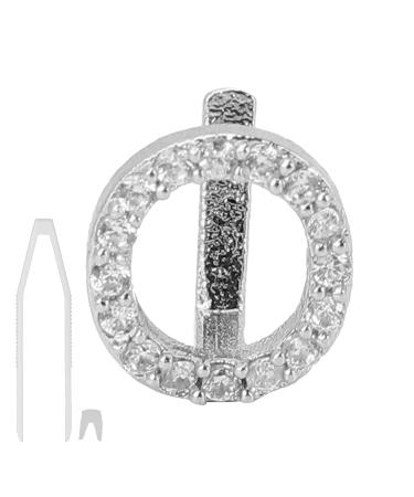 Verdant Touch Hip Hop Tooth Capital Letters Shaped Hip Hop Tooth Halloween Decoration Tooth Bandage Accessories Silver