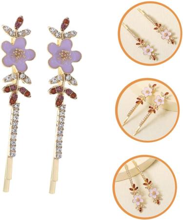 MAGICLULU 1 Pair Rhinestone Flower Hair Clip Rhinestone Barrettes Decorative Hairpins Hair Barrettes Hair Accessories Rhinestone Hair Clips Hair Clips for Rhinestone Bobby Pin - Buy Online on GoSupps.com