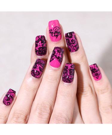 Nail Art Stamping Plates Set - Panda Unicorn & Flower Designs - Silicone Manicure Tools with Scraper | Style D03 - Shop Internationally! - Buy Online on GoSupps.com