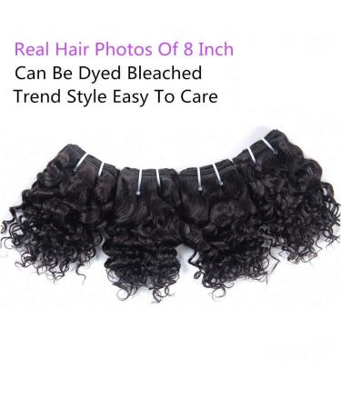 10A Grade Brazilian Water Wave 8 Inch 50g/pc Human Hair Weave - Pack of 4 - Buy Online on GoSupps.com