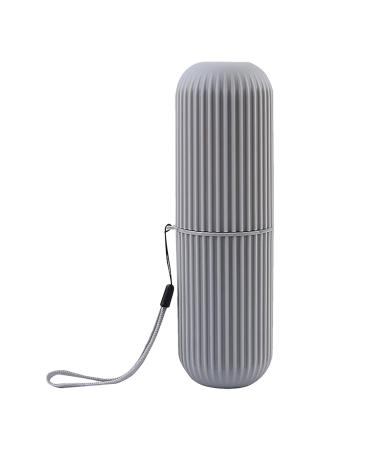 Buerfu toothbrush travel case toothbrush holder travel case dust-dust-dusting toothbrush travel container-travel toothbrush mug for travel camping business trip and school gray