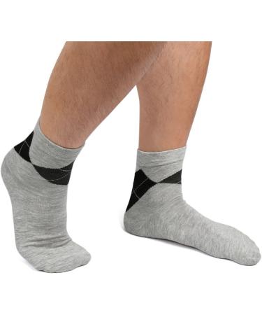 1 paire Hommes Argyle Prints Hydratant Adoucir Skin Cracked Gel Chaussettes Gris clair Gris - Buy Online on GoSupps.com