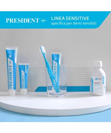 President Sensitive Toothbrush | Extra Soft Bristles for Sensitive Teeth & Gums | Effective Interdental Cleaning - Buy Online on GoSupps.com