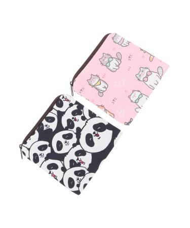 Lurrose Pouch 2pcs Napkin Storage Bag Pocket Wallet Small Stand Makeup Lipstick Tampon Holder Feminine Care Accessory Tampon Storage Bag Fashionable Cosmetic Bags Makeup Bag Change Bag