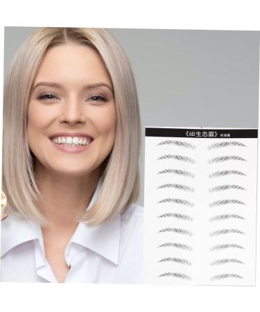 LALADEFIEE 2 Pairs Eyebrow Sticker Lumentes Magnetic Eyelashes False Eyelashes Elf Brow Gel Eyebrows Black - Buy Online on GoSupps.com