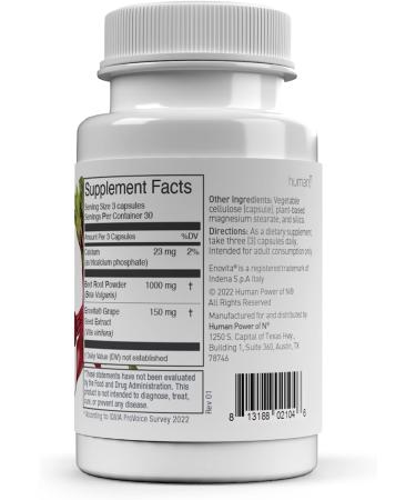 humanN SuperBeets Beet Root Capsules 1000mg - Nitric Oxide Boost, Blood Pressure Support & Antioxidants - 90 Count - Buy Online on GoSupps.com