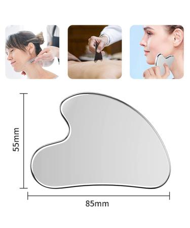 JDXun Gua Sha Stainless Steel Massage Tool - Heart Shape Gua Sha for Face & Neck Skincare - Buy Online on GoSupps.com