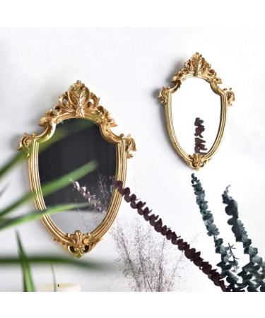 ZHCHAO Vintage Hanging Small Round Oval Golden Hanging Wall Makeup For Bathroom Makeup Toilet (Size : 44cm) - Buy Online on GoSupps.com