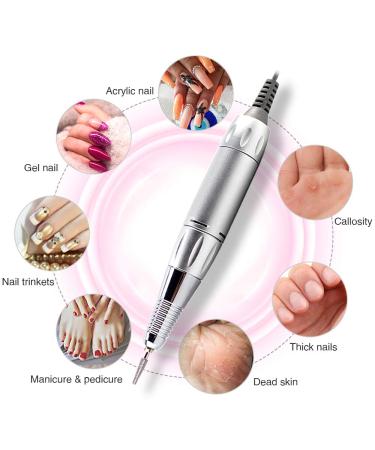 Professional Rechargeable Nail Drill - 30000RPM Portable Electric Efile for Salon or Home Manicure/Pedicure - Pink - Buy Online on GoSupps.com
